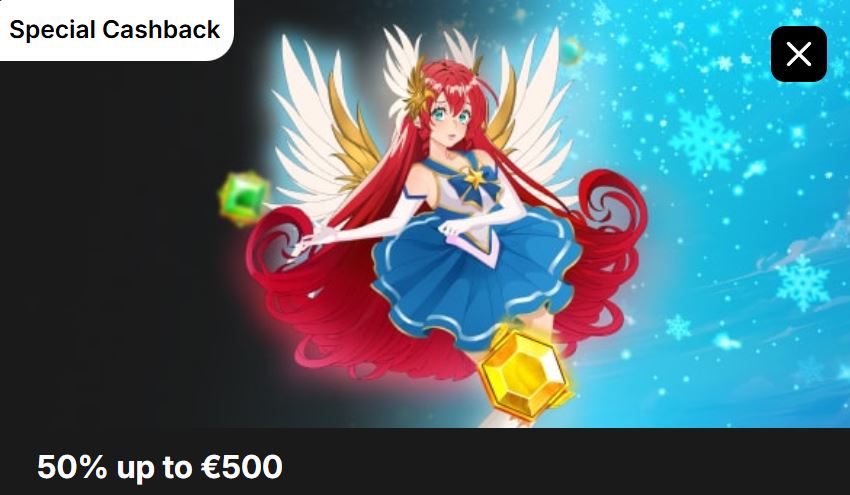 Receive 50% special cashback up to 500 euros