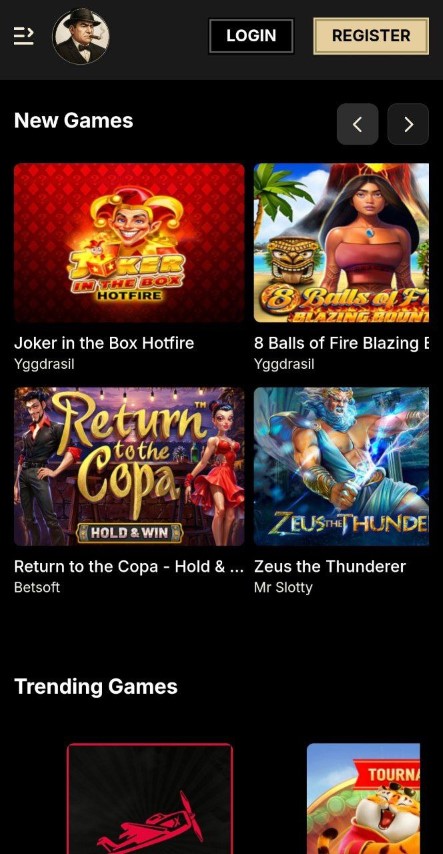 Play popular slots using Harry's Casino mobile version