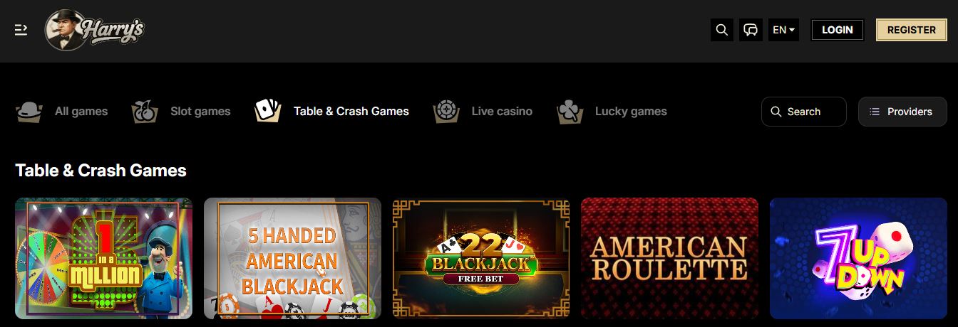 Win at table and crash games including blackjack roulette