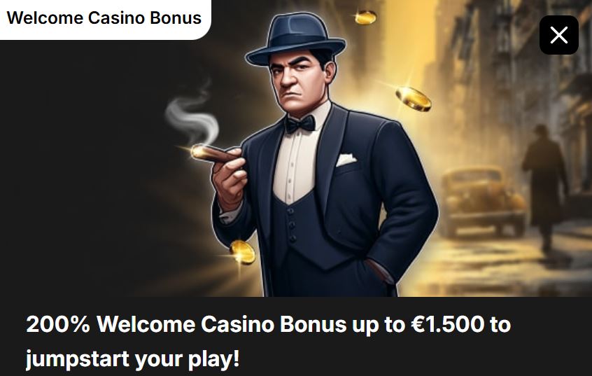 Get 200% welcome bonus at Harry's Casino for new players